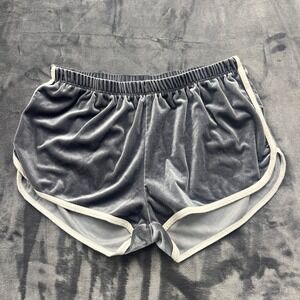 Bozzolo Velvet Dolphin Shorts Womens Medium Grey White Retro Lounge‎